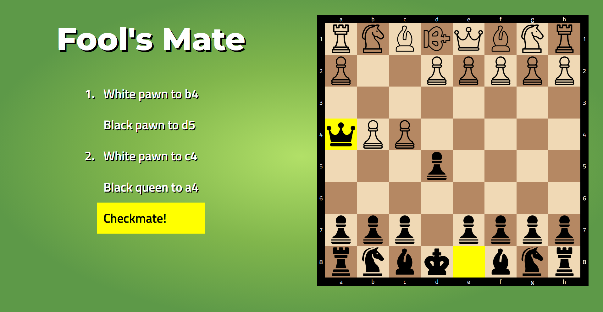 Chess Animation Screenshot