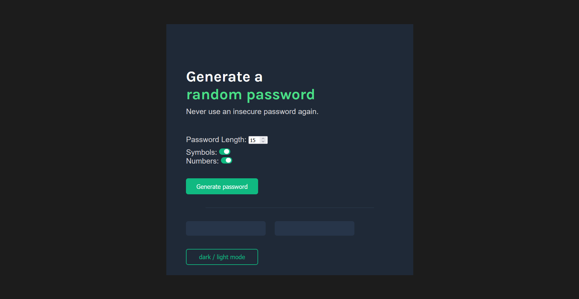 Password Generator Screenshot